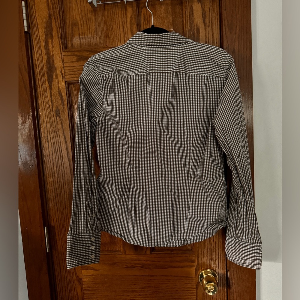 American Eagle Brown checkered button down - Picture 5 of 5
